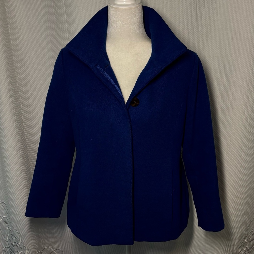 Lands' End Women's Deep Blue Pea Coat